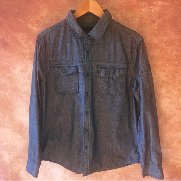 Sean John Denim Button Down - Picture 1 of 8